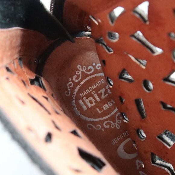 Jeffrey Campbell Black Suede Leather Block Heel Lace-up Sandals Bootie Shoes 8.5 - Picture 7 of 15